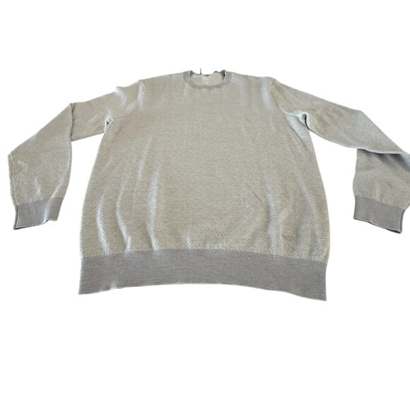 Emporio Armani 100% Virgin Wool Gray Men's crewneck sweater, Size XL - Picture 13 of 14